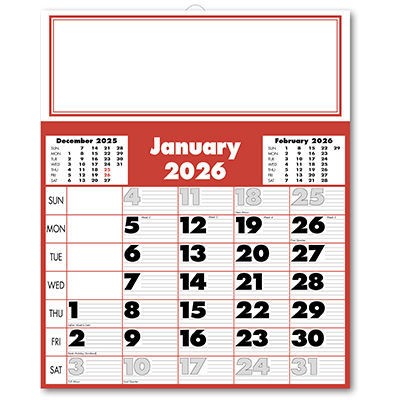 Extra Large Bold Figure Calendar