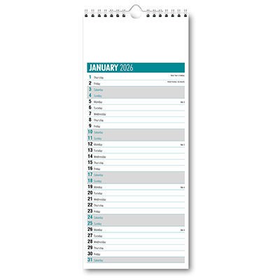 Slimline Appointments Calendar