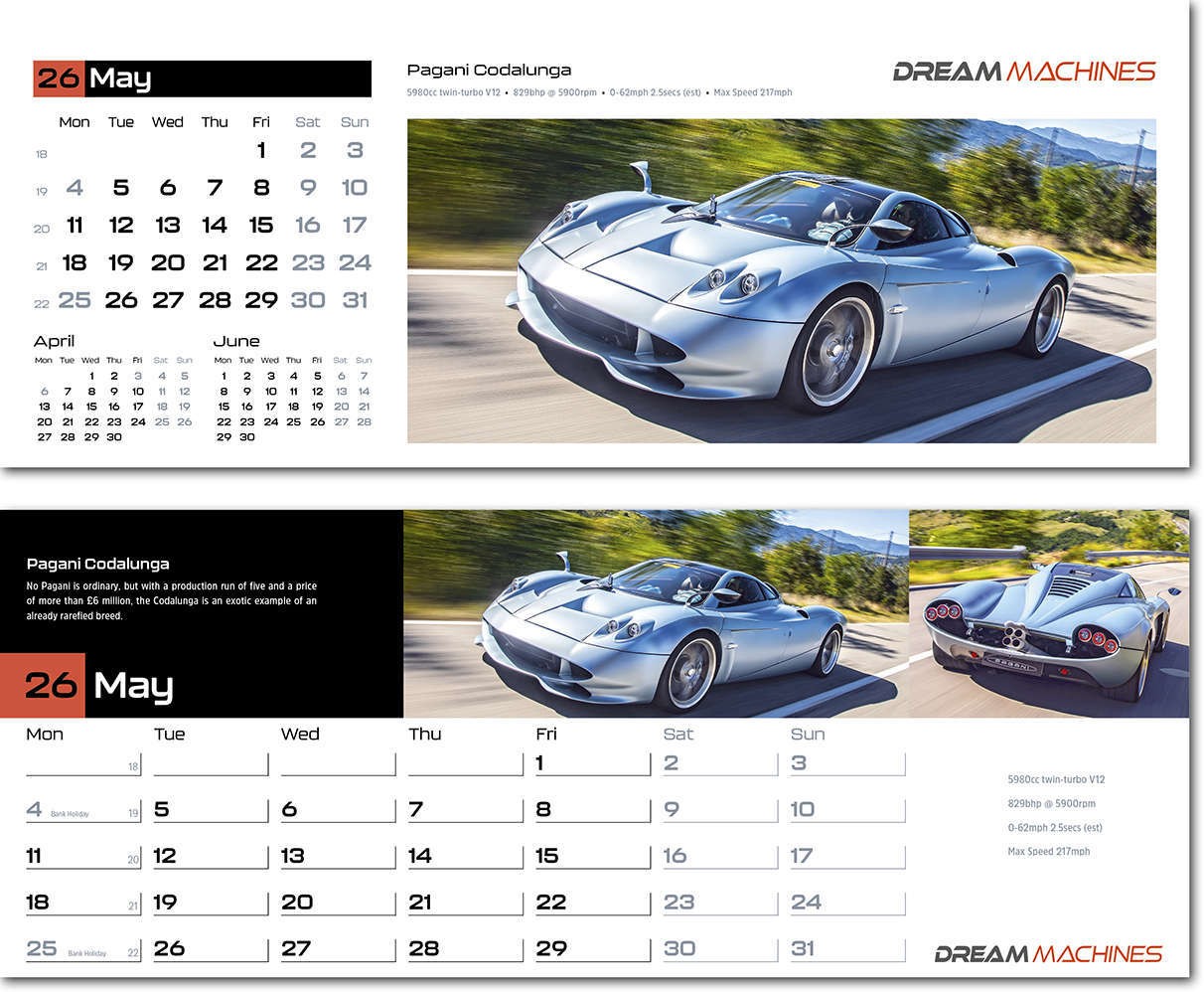 Dream Machines Task Station Desk Calendar