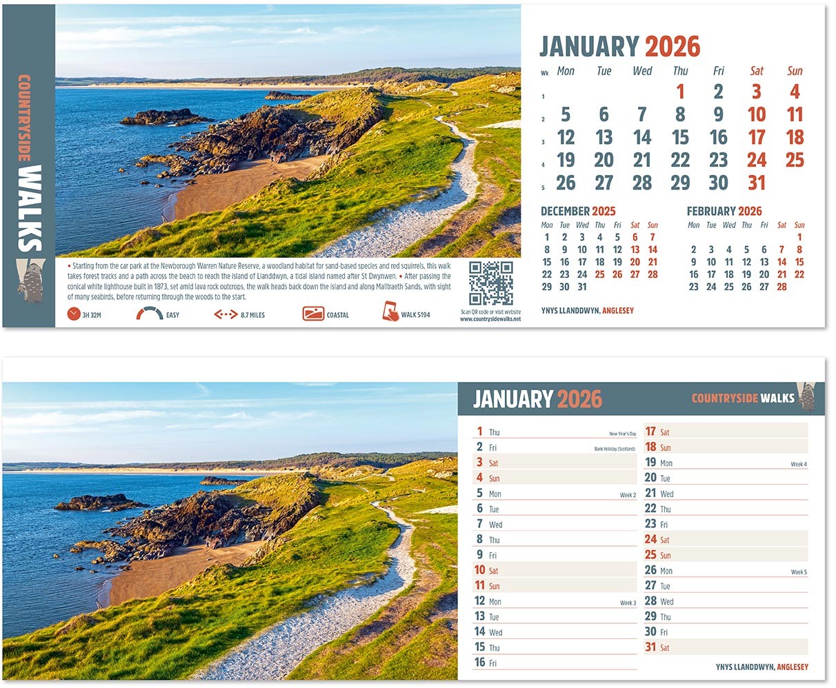 Countryside Walks Desk Calendar