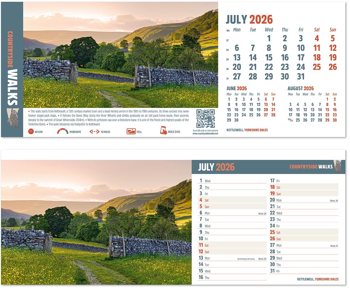 Countryside Walks Desk Calendar