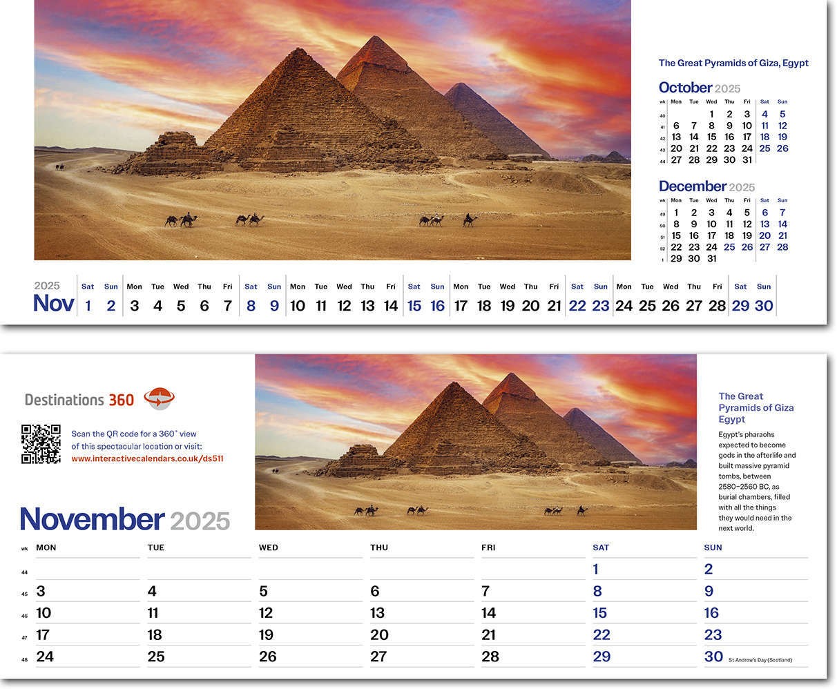 Destinations360 Desk Calendar