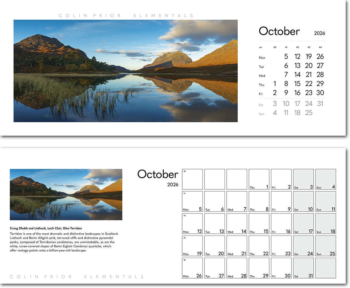 Colin Prior Elementals Premium Lined Easel Desk Calendar