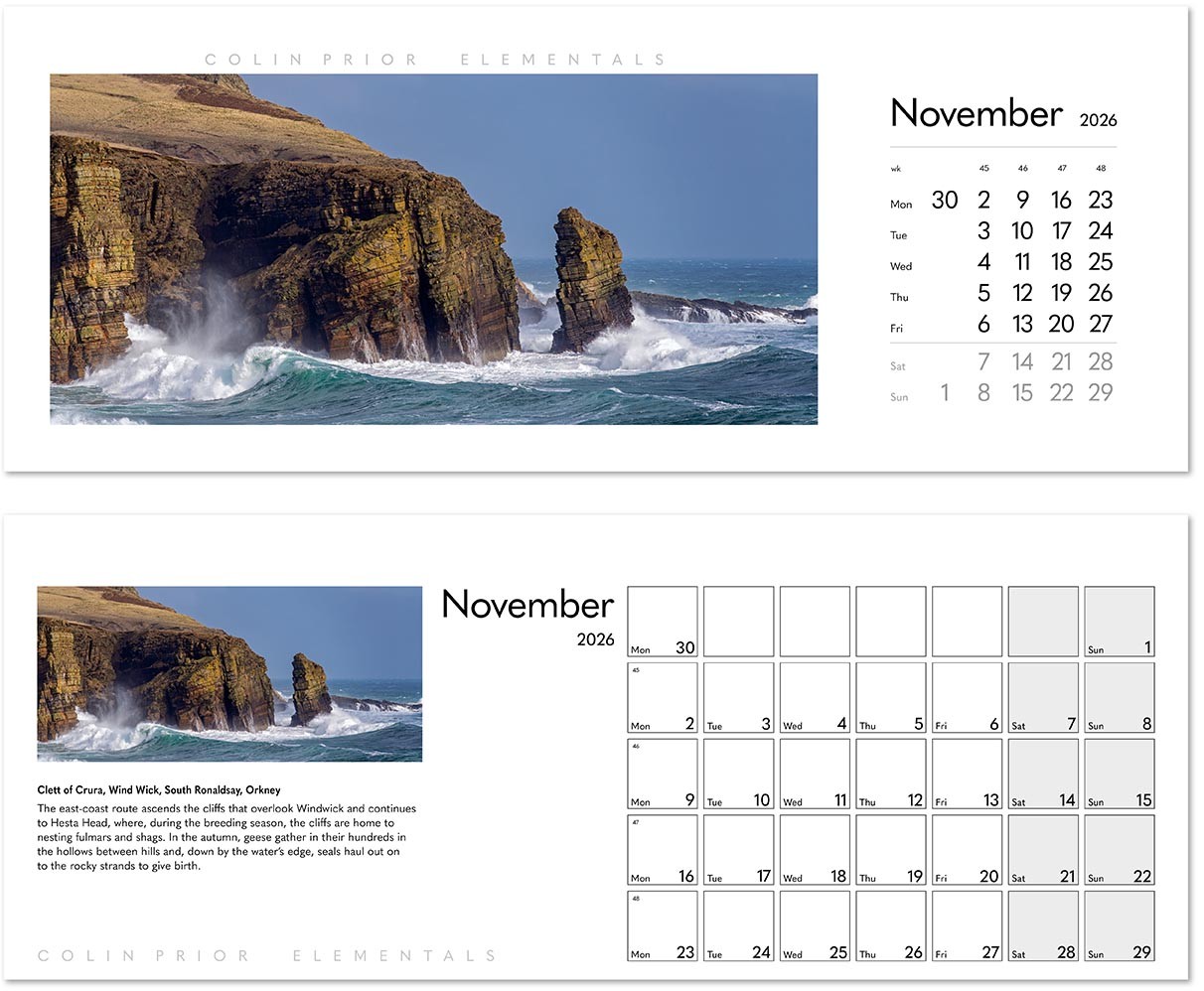 Colin Prior Elementals Desk Calendar