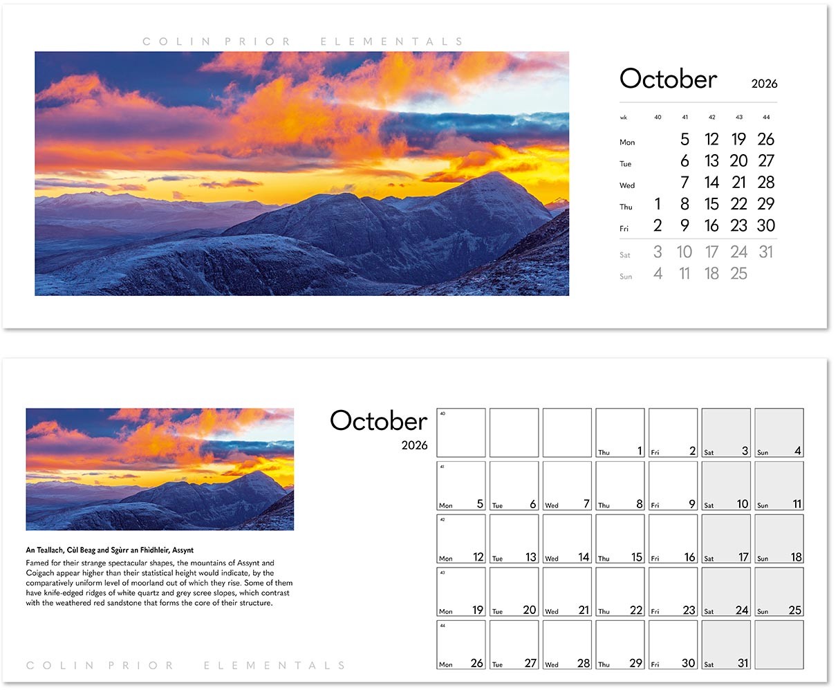 Colin Prior Elementals Desk Calendar