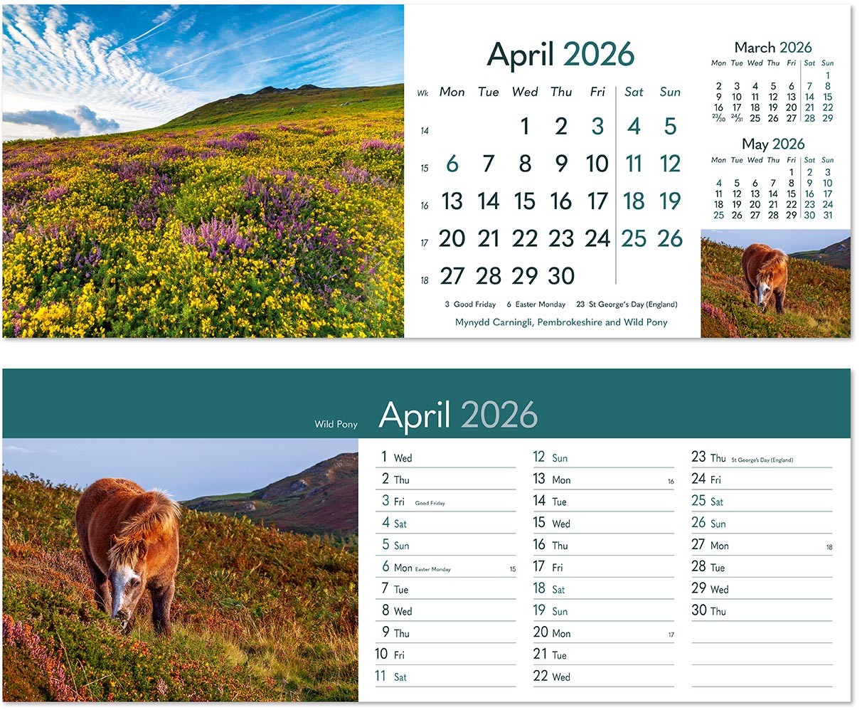 Rural Britain Desk Calendar