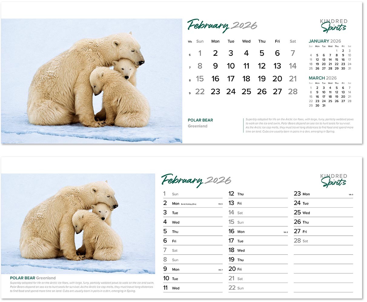 Kindred Spirits Desk Calendar