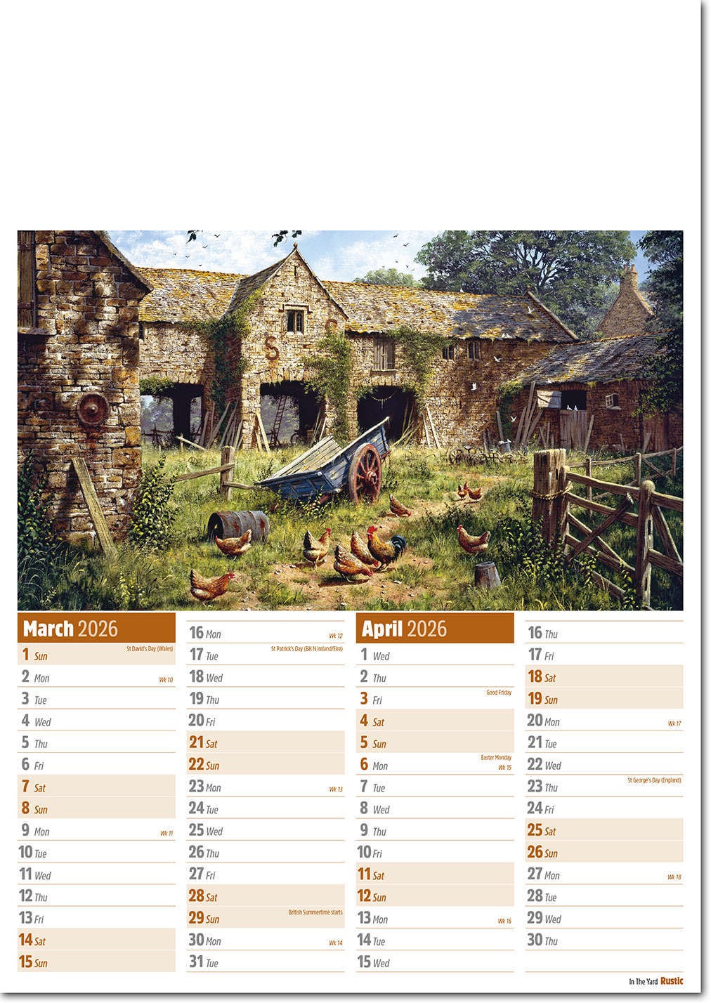 Rustic Calendar