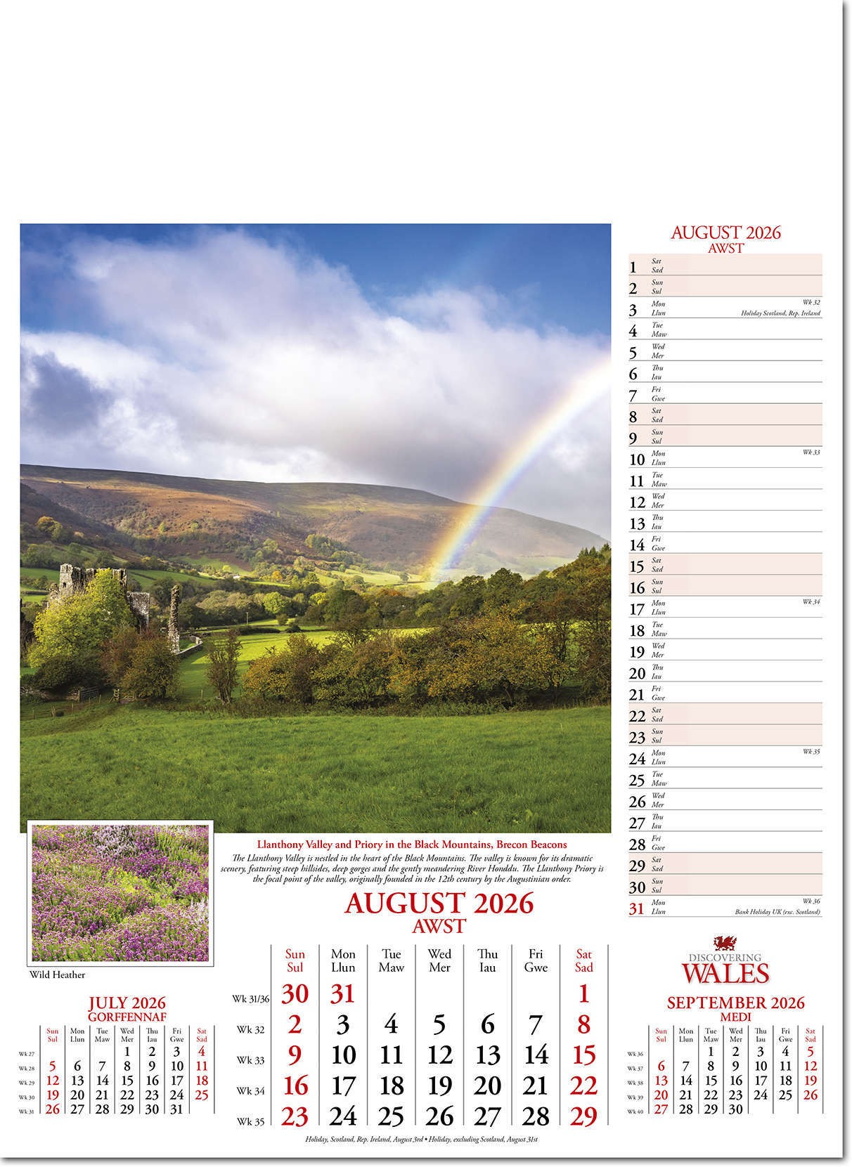 Discovering Wales Calendar