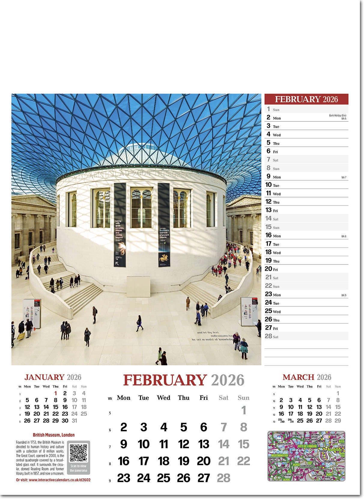 Discover Britain Wall Calendar