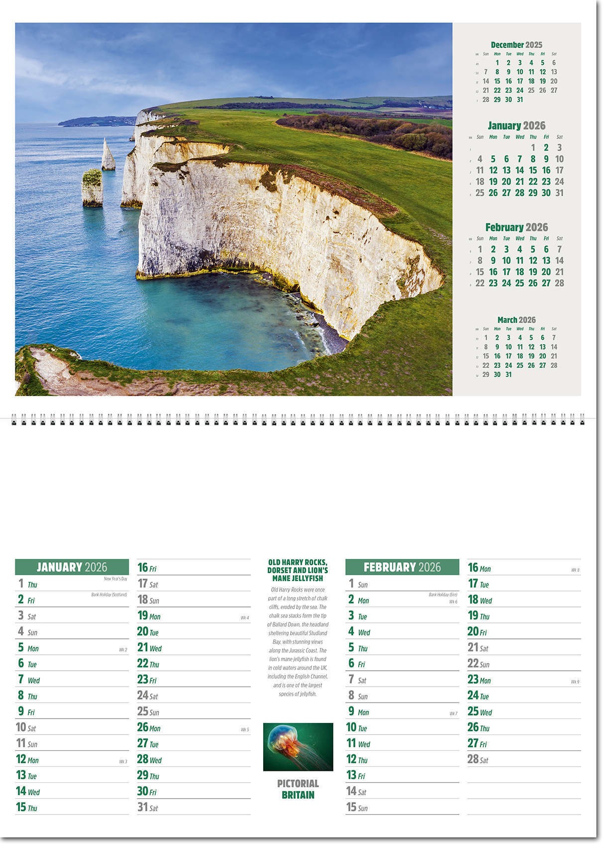 Pictorial Britain Postage Saver Calendar