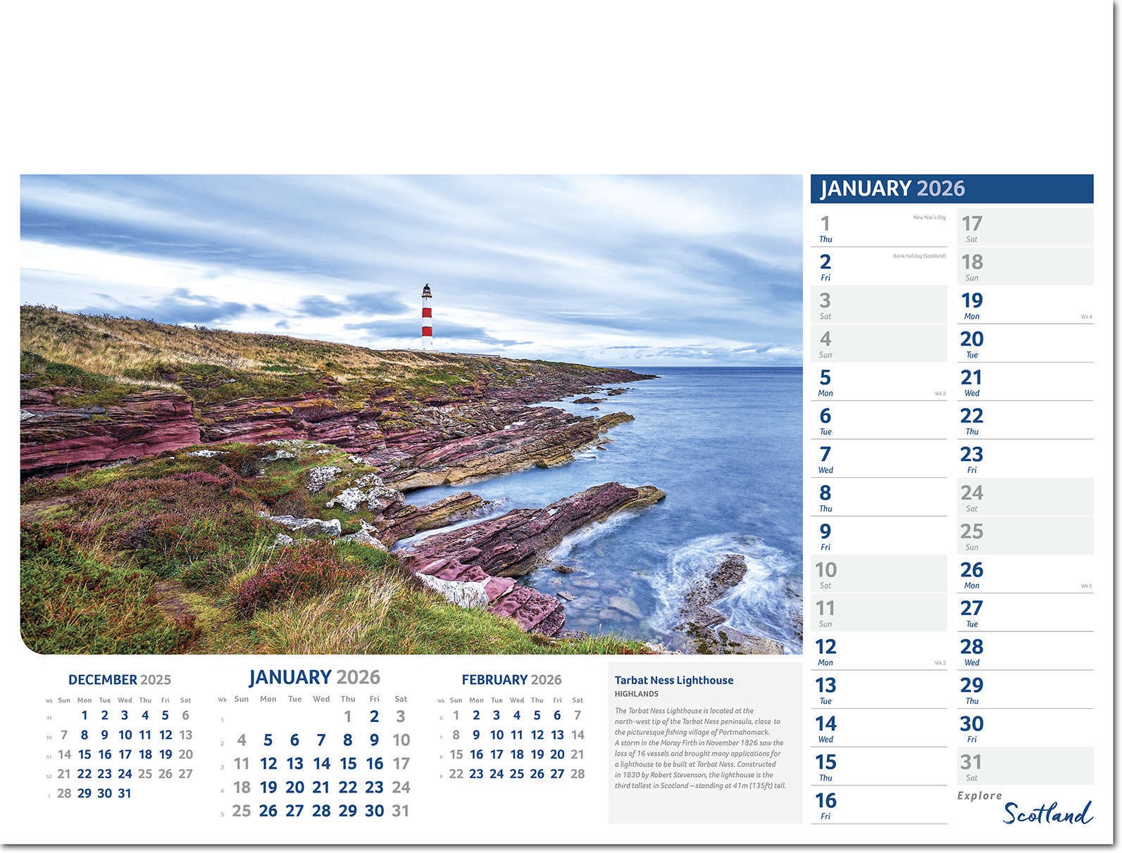 Explore Scotland Calendar