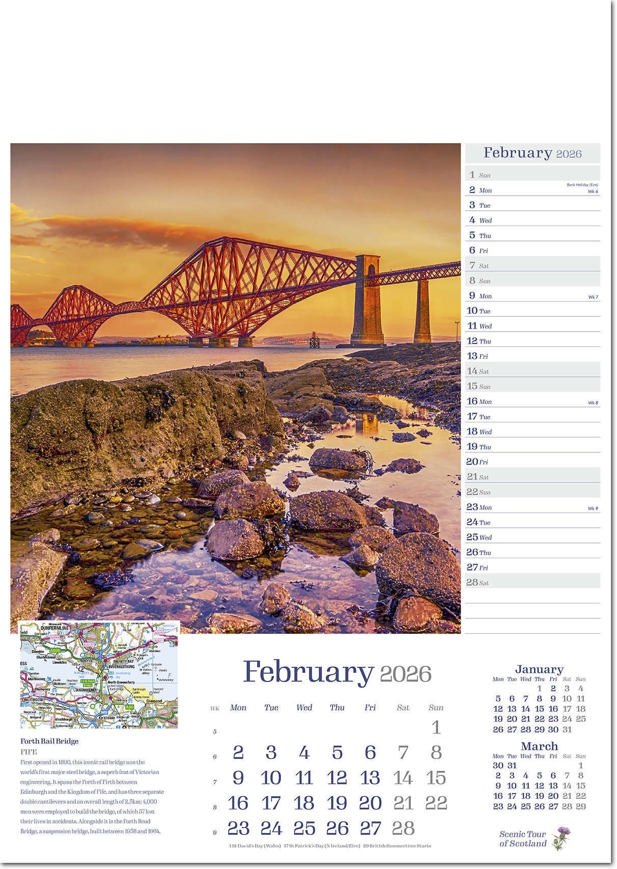 Scenic Tour of Scotland Calendar