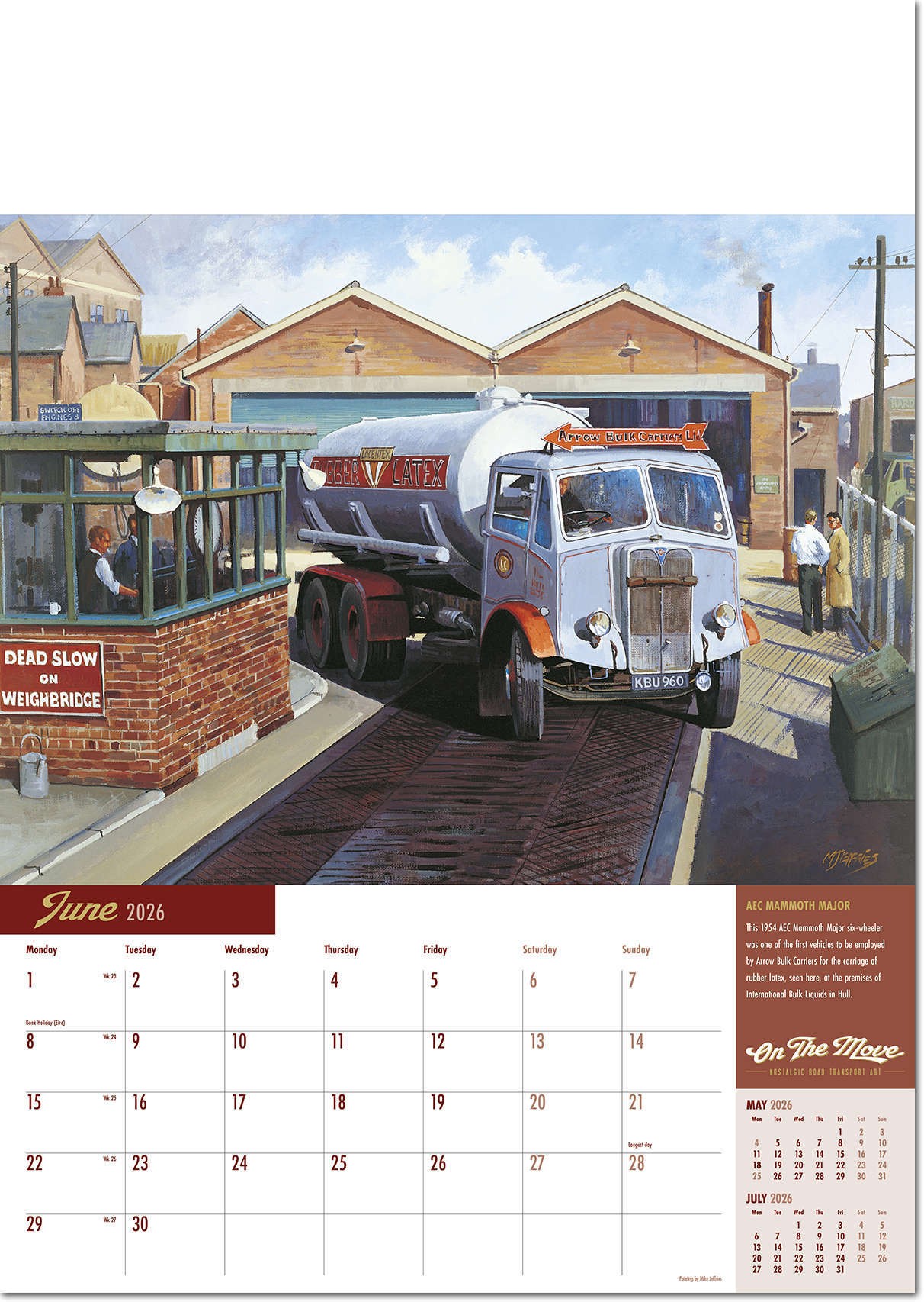 On the Move Wall Calendar