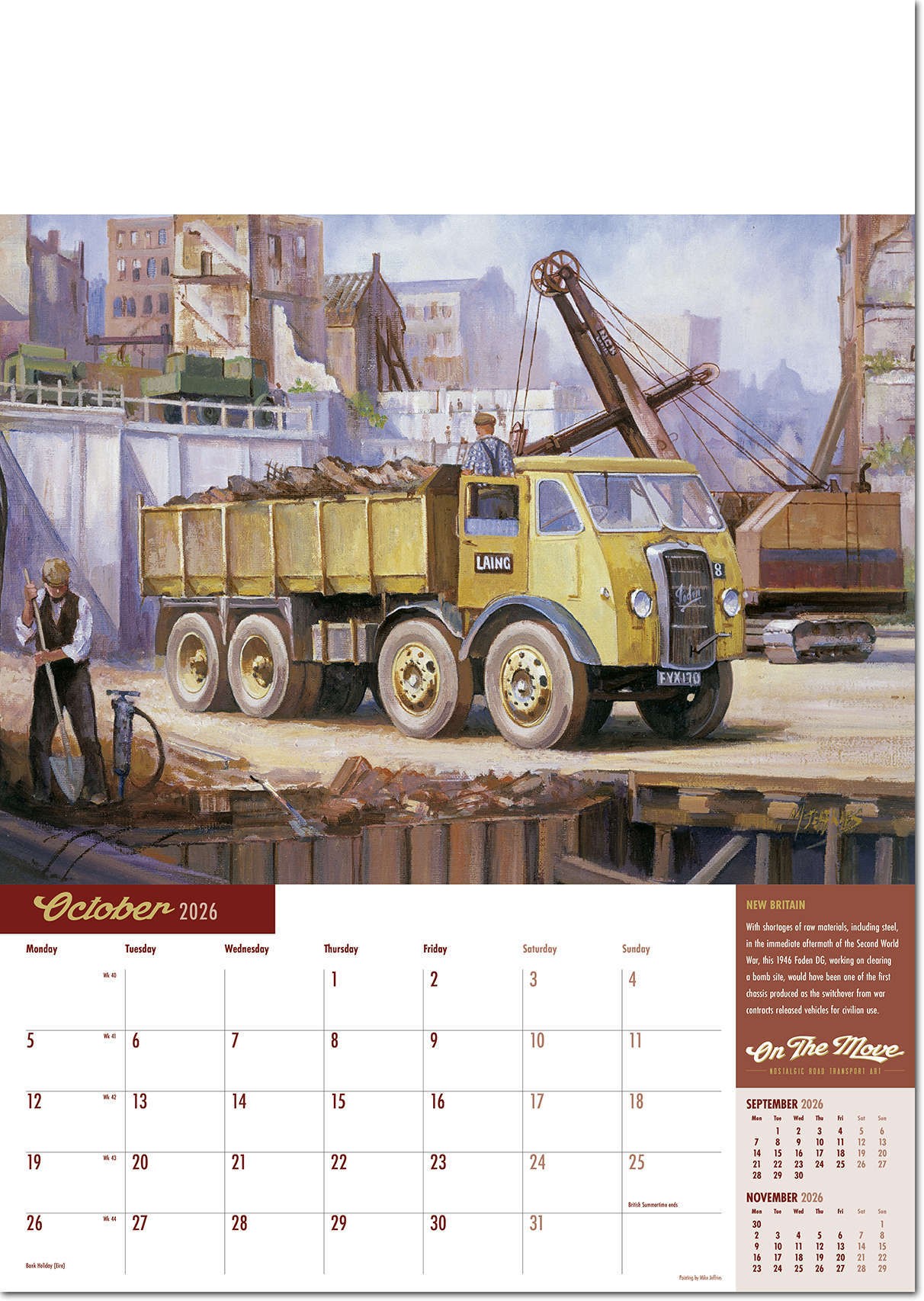 On the Move Wall Calendar