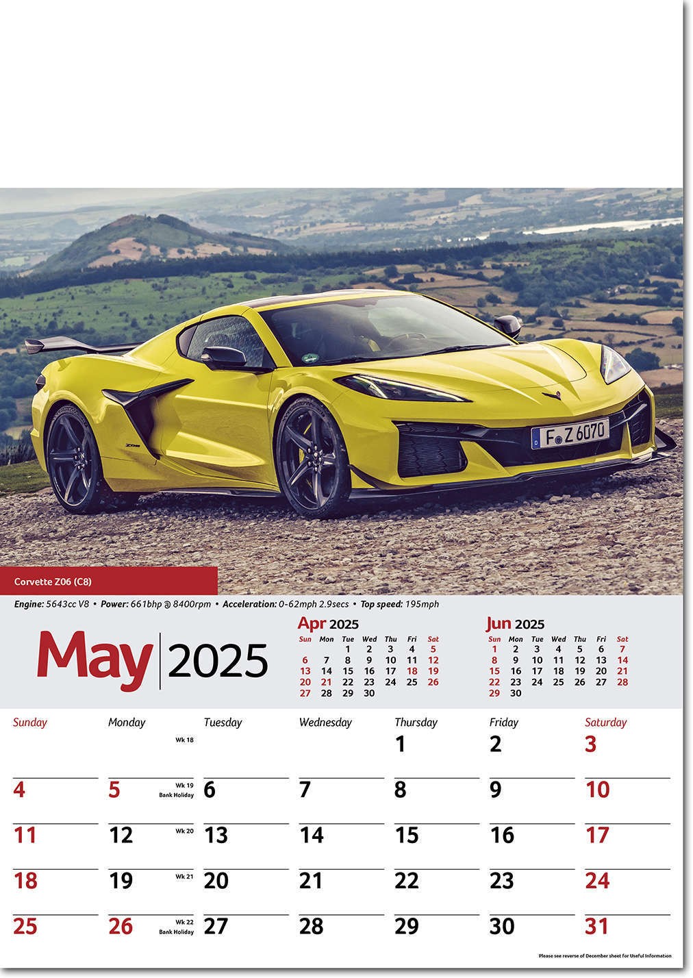 Performance Cars Wall Calendar