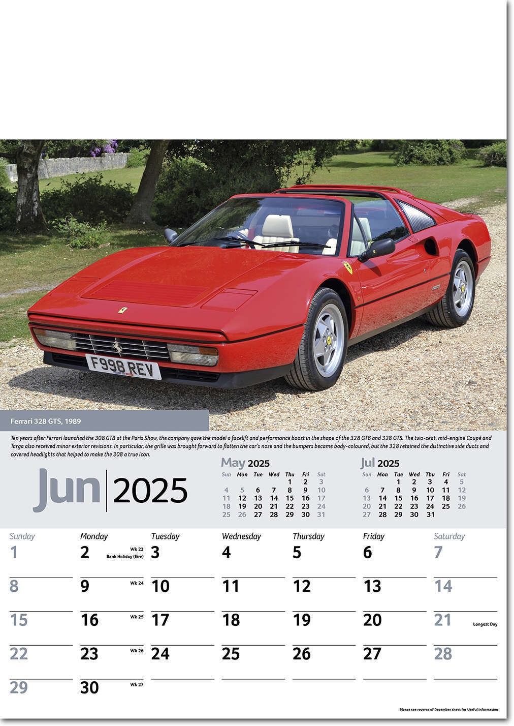 Collectors Cars Calendar