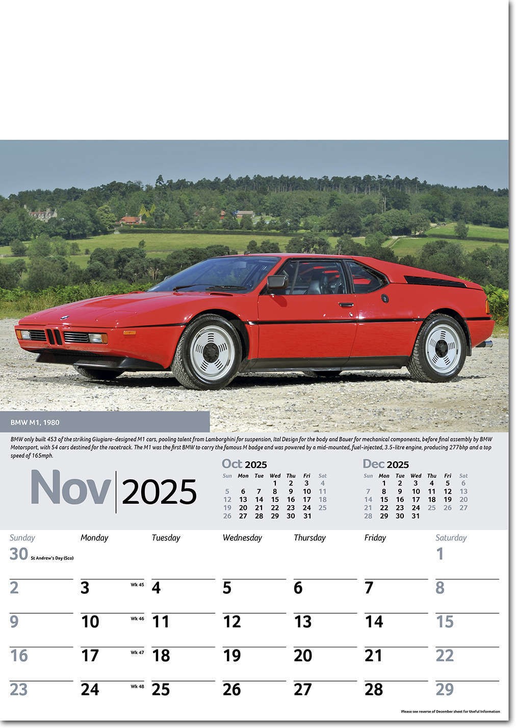 Collectors Cars Calendar